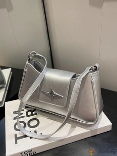 BirdinBag - Womens Multi-Functional Diagonal Shoulder Bag Versatile Silver Bag For Daily Use, Trendy Silver Portable Shoulder Bag, Silver Portable Shoulder Bag For Everyday Use, Silver Shoulder Bag For Everyday, Portable Silver Shoulder Bag For Everyday, Versatile Silver Rectangular Bag, Versatile Rectangular Silver Bag, Silver Functional Bag For Everyday Use, Functional Silver Bag For Everyday Use