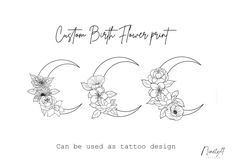 some flowers and the words can be used as tattoo design