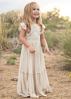 *NEW* Macy Dress in Cream – Joyfolie Flower Girl Boho Dress, Country Flower Girl Dresses, Boho Flower Girl Dress, Boho Flower Girl, Long Flower Girl Dresses, Macy Dresses, Detailed Dress, Gorgeous Maxi Dresses, Wedding Flower Girl