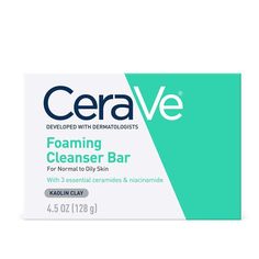 [ CLEANSE & REFRESH ] Foaming Cleanser Bar, a daily body and facial cleanser for oily skin. Leaves skin feeling fresh and clean, not tight or dry [ KEY INGREDIENTS ] Contains Kaolin Clay to help absorb excess oil, Niacinamide to help calm skin, and Hyaluronic Acid to help retain skin's natural moisture [ GENTLE ON SKIN ] Suitable for normal to oily skin types for use on face, body, and even hands. Fragrance free, soap-free, non-comedogenic, non-drying, and pH balanced [ 3 ESSENTIAL CERAMIDES ] Ceramides are found naturally in the skin and make up 50% of the lipids in the skin barrier. All CeraVe products are formulated with three essential ceramides (1, 3, 6-II) to help restore and maintain the skins natural barrier [ DEVELOPED WITH DERMATOLOGISTS ] CeraVe Skincare is developed with dermat Cerave Foaming Cleanser, Cerave Cleanser, Cerave Skincare, Summer Study, Cleanser For Oily Skin, Foaming Facial Cleanser, Hydrating Cleanser, Foaming Cleanser, Skin Care Cleanser