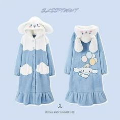 Kawaii Sanrio night-robe Hello Kitty autumn wintertime Plush Loungewear Women's Pajamas Robe Hooded Cute Pajamas Plush Nightgown Size: XL.  Gender: female.  Age Group: adult. Pajamas Robe, Sanrio Clothes, Plush Pajama Pants, Cartoon Silhouette, Girls Nightgown, Flannel Nightgown, Nightgown Sets, Kawaii Sanrio, Sanrio Cinnamoroll