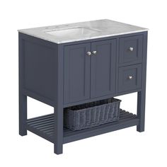 a bathroom vanity with two drawers and a sink