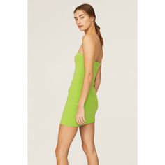 Green cotton plain weave (95% Polyester, 5% Elastane). Sheath. Sleeveless. Strapless. Back zipper closure. 26" from shoulder to hemline. Imported. Sleeveless Summer Bodycon Dress Lined, Sleeveless Lined Bodycon Dress For Summer, Spring Strapless Dress With Straight Neckline And Stretch, Spring Mini Dress With Straight Neckline And Back Zipper, Green Summer Dress With Back Zipper, Stretch Strapless Dress Lined, Sleeveless Cotton Bodycon Party Dress, Green Strapless Stretch Dress For Summer, Summer Bodycon Dress With Back Zipper