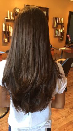 Hairstyles For Layered Hair, Long Layered Haircuts, Haircuts Straight Hair, Long Layered Hair, Haircuts For Long Hair, Box Braids Hairstyles, Dark Brown Hair, Long Hair Cuts, 가을 패션