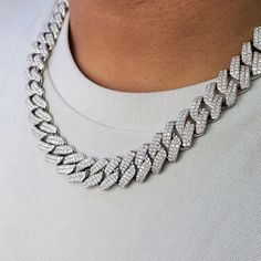 Diamond Necklace Men, Ice Chain, Diamond Chains For Men, Cuban Chain Men, Silver For Men, Pop Jewelry, Cuban Link Necklace, Cuban Link Chain Necklaces, Silver Polish