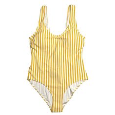 H&M Size 14 Padded One Piece Swimsuit New With Tags And Sanitary Liner Attached Sunshine Yellow And White Vertical Stripe Sits High On The Thigh Padded Bra Cups Textured In New Condition No Flaws Please See Photos For Measurements And Fabric Details Yellow One-piece Swimwear With Lined Body, Yellow Lined Bodysuit For Vacation, Yellow Lined Swimwear For Summer, Yellow Lined Bodysuit For Beach Season, Yellow Poolside Bodysuit With Lined Body, Yellow Lined Bodysuit For Poolside, Yellow Bodysuit With Lined Body For Poolside, Yellow Lined Bodysuit For Beach, Yellow Lined Swimming Bodysuit