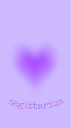 a purple heart with the word sagittarius on it