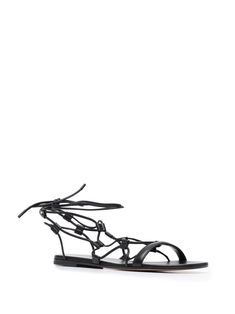 Shop Gianvito Rossi lace-up leather sandals with Express Delivery - FARFETCH Ankle Strap Lace-up Sandals With Leather Sole For Vacation, Leather Sole Ankle Strap Lace-up Sandals For Vacation, Leather Lace-up Ankle Tie Sandals, Adjustable Flat Leather Lace-up Sandals, Vacation Leather Ankle Tie Sandals, Leather Ankle Tie Sandals For Vacation, Ankle Tie Leather Sandals For Vacation, Adjustable Ankle Tie Leather Sandals, Leather Strappy Lace-up Sandals With Leather Sole