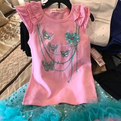 Fun, Details And Ready For A Party. Pretty In Pink For That Special Little Girl Pink Short Sleeve T-shirt For Playtime, Affordable Pink Unicorn Print T-shirt, Kids' Dresses, Pretty In Pink, Kids Shop, Dresses, Pink, Color