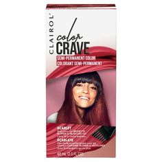 Paint on. Show off. Clairol Color Crave teal semi-permanent hair color lets you flaunt your fearless with bright colors and bold results that gradually fades through 15+ washes. The lighter your hair, the longer your wear. Blonde or brunette? All 11 craveable shades, including Teal, are visible on any hair type, so your look isnt limited by your locks. With 2 weeks of play and no color fade surprises, youre free to rock the hottest color trends with confidence. Combine with Clairol Bleach Kit (s Hair Color For Morena Skin, Clairol Hair Color, Clairol Hair, Hair Color Brands, Temporary Hair Dye, Hair Color Underneath, Semi Permanent Hair Dye, Colored Hair Tips, Hair Color Caramel