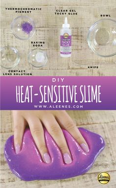 the instructions for how to make a diy heat - sensitive slime nail polish