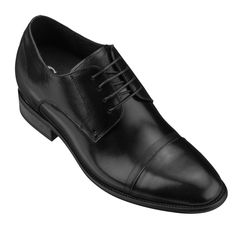 Elevator shoes height increase CALTO Black Formal Dress Shoes - Three Inches - Y1004 Black Dress Shoes With Rubber Sole And Snip Toe, Black Goodyear Welted Snip Toe Dress Shoes, Black Snip Toe Shoes For Derby, Formal Derby Shoes With Goodyear Welt And Round Toe, Classic Snip Toe Dress Shoes For Derby, Moc Toe Dress Shoes With Rubber Sole For Derby, Black Derby Shoes With Goodyear Welt Construction, Classic Leather Shoes With Stitched Sole And Snip Toe, Classic Snip Toe Dress Shoes For Galas