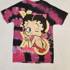 Brand New Without Tags Attached Women's Size Small Pink & Black Tie Dye Please See All Attached Pictures For Any Additional Details Betty Boop Pink, Betty Boop T Shirt, Black Tie Dye, Betty Boop, Black Tie, Pink Black, Colorful Shirts, Tie Dye, Black Pink