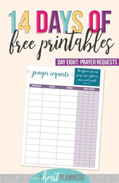 Grateful Journal, Scripture Cards Printable, Chronological Bible Reading Plan, Free Christian Printables, Printables Planner, Bible Studying, Fervent Prayer, Prayer Journals, Printable Prayers