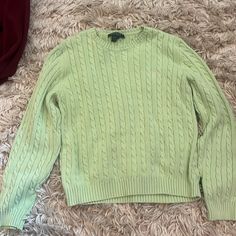 Light Green Long Sleeve Vintage Sweater Ralph Lauren Casual Spring Sweater, Classic Green Spring Sweater, Classic Green Sweater For Spring, Ralph Lauren Casual Long Sleeve Sweater, Ralph Lauren Fitted Casual Sweater, Ralph Lauren Green Long Sleeve Tops, Ralph Lauren Green Tops For Spring, Ralph Lauren Long Sleeve Spring Sweater, Ralph Lauren Long Sleeve Sweater For Spring