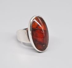 Niels Erik From Vintage Danish Adjustable Cognac Amber 925 Sterling Silver Ring.  Marked: Maker's FROM and Silver Purity (925) marks. The ring is in nice vintage condition with signs of wearing. Measurement: Size: 15.5 mm US/CAN 5.5 Weight: 10.99 grams / 0.388 OZ. Resin Cabochon, Estonia, Rings Statement, 925 Sterling Silver Ring, Sterling Silver Ring, Cognac, Statement Rings, Silver Ring, Sterling Silver Rings