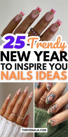 New Year, new nails! 🎉💖 Discover cute and festive nail designs perfect for ringing in the new year! Whether you want a pop of color or shimmering accents, these ideas will keep your nails on trend. Save this pin for your New Year manicure inspiration! 📌✨ New Year Nail Design, New Year Manicure, New Year Nail, New Year Nails, Year Nails, Festive Nail Designs, New Years Nail Designs, Ringing In The New Year, Manicure Inspiration