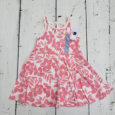 Baby Gap Girls New Sz 3t Pink Floral Sleeveless Dress New New With Tags!!! Playful Sleeveless Twirl Dress For Playwear, Cute Sleeveless Dress For Playtime, Sleeveless Summer Twirl Dress For Play, Playful Sleeveless Sundress For Playtime, Playful Sleeveless Sundress For Playwear, Cute Sleeveless Sundress For Playtime, Playful Sleeveless Twirl Dress For Summer, Playful Pink Sleeveless Sundress, Sleeveless Sundress For Playtime