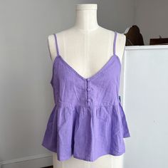 Nwt Abound Airy Flair Cami 100% Cotton, No Stretch Size: Xs Mannequin Measurements: 32a25”Waist33”Hip Smoke-Free, Pet-Free Home All Items Are Clean & Ready To Wear #Abound #Fairy #Bohemian #Adjustable #Lilac Casual Purple Tank Top For Vacation, Lavender Cotton Summer Tops, Summer Lavender Cotton Tops, Lavender Summer Top For Vacation, Lavender Summer Tops For Vacation, Summer Purple Cotton Tank Top, Casual Purple Tank Top For Day Out, Purple Top With Adjustable Straps For Summer, Lavender Summer Top For Daywear