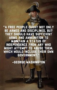 george washington with an american flag in the background and a quote on it that says,