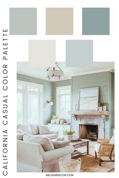 California Casual Color Palette With Paint Colors & Hex Codes California Casual Color Scheme, California Coastal Paint Colors, Costal Grandma Color Palette, California Casual Color Palette, Costal Granddaughter Color Pallete, Muted Coastal Color Palette, Coastal Paint Colors Sherwin Williams Top Sail, Casual Color Palette