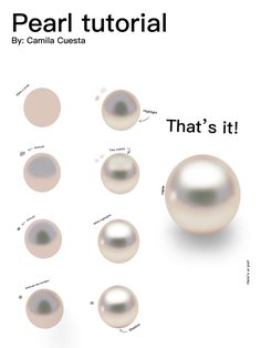 pearls are arranged in different sizes and colors, with the words pearl tutor written below them