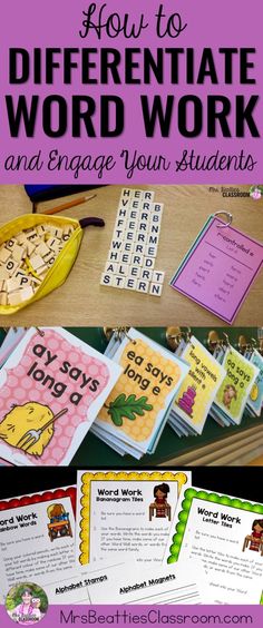 different types of word work and engage your students to read the words in their own language