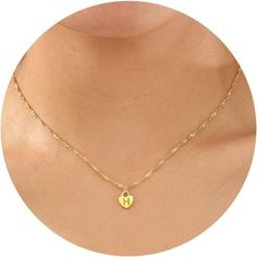 Discover the charm of our Tiny Heart Initial Pendant Necklace, a piece that combines personal significance with timeless elegance. Crafted to complement any attire, this necklace makes for a perfect gift or a lovely treat for yourself." ✦ MATERIALS & DESIGN ✦ Pendant Perfection: The heart initial pendant, measuring 10mm x 12mm, is beautifully crafted with 18K gold plated over stainless steel, ensuring durability and a radiant finish. Versatile Chain: Accompanied by a 2-inch extender, our chains Initial Pendant Locket Necklace With Charms As Gift, Dainty Charm Necklace With Heart Charm And Round Pendant, Heart Pendant Locket Necklace As Gift For Her, Dainty Heart Charm Locket Necklace, Dainty Heart Pendant Locket Necklace With Charm, Dainty Double Heart Locket Necklace With Charm, Dainty Heart Locket Necklace With Charm, Elegant Charms Locket Necklace For Mother's Day, Elegant Heart-shaped Name Necklace As Gift For Her