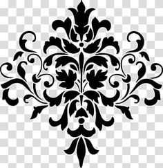 an ornate black and white pattern on a transparent background png clipart free for personal use