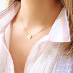 Looking for a new necklace? This 18k gold-filled necklace is bold enough to wear alone yet adds a dainty punch to layered looks! #taudrey #personalized #jewelry #miami #shopsmall #smallbusiness #necklace Rose Gold Initial Necklace, Initial Necklace Silver, Beautiful Beaded Necklaces, Rose Gold And Silver, Deal Of The Day, Initial Necklace Gold, Gold Initial, Classic Gold, Delicate Necklace