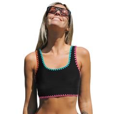 Perfect for a day at the beach or pool, you'll love the look of this women's CUPSHE Scoop Midkini Swim Top.Click on this WOMEN'S GUIDE to find the perfect fit and more! Perfect for a day at the beach or pool, you'll love the look of this women's CUPSHE Scoop Midkini Swim Top.Click on this WOMEN'S GUIDE to find the perfect fit and more! FEATURES No closure - pullover styling Sleeveless ScoopneckFABRIC & CARE Polyester, spandex Hand wash Imported Size: X Small. Color: Black. Gender: female. Age Group: adult. Midkini Tops, Cupshe Swimsuits, A Day At The Beach, Women's Cover Up, High Waist Bottoms, Day At The Beach, Plus Size Swimwear, Swimwear Fashion, Swim Top