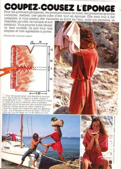 an article in the french newspaper shows people on a boat, and one woman wearing a red dress