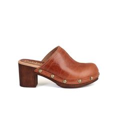 The Susan - Cognac Leather Platform Clogs | Californians - Californians Footwear Vintage Clogs, Fall Faves, Semi Annual Sale, Wooden Clogs, Platform Clogs, Van Nuys, Fall Shopping, Fall Looks, Soft Suede