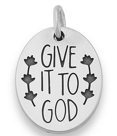 From James Avery&#x2C; this charm features:Give It To God Charm A comforting reminder to place your trust in God&#x2C; this sterling silver charm from James Avery has a simple font that gives it a personal feel. The design features branches reaching up toward the heavens on each side. Sterling silverApprox. 0.6875" L x 0.5" WCrafted in America using the world's finest materials.Due to the personalized nature of James Avery bracelets&&#0 Christian Core, James Avery Bracelet, Give It To God, Honey Suckle, James Avery Charms, Trust In God, James Avery Jewelry, James Avery, The Heavens