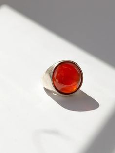 Big Stone Rings, Faris Jewelry, Big Stone Ring, Carnelian Stone, Dope Jewelry, Funky Jewelry, Bling Rings, Jade Stone, Silver Rings Handmade