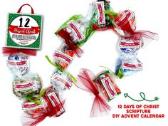 the twelve days of christmas gift set includes candy, candies and other holiday treats