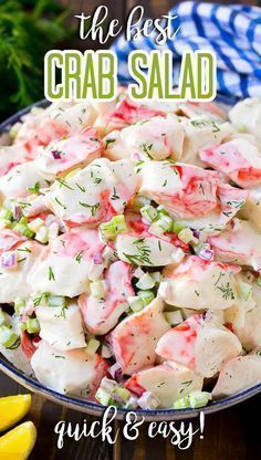 the best crab salad with cucumber and easy dressing