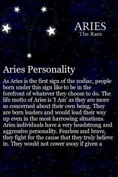 the poem aris personality is written in front of stars