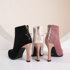 Heel Height: 10.5cmPlatform Height: 1 cmStyle: Fashion,KoreanOccasion: Casual,Party/Club,Office/Career,DressSeason: Spring,Summer,Fall/Autumn,WinterPackage Contents: 1 x Shoes (Pair)Size Guide:34 = foot length 21.5-22cm (Foot width=8-8.5cm)35 = foot length 22-22.5cm (Foot width=8.5cm)36 = foot length 22.5-23cm (Foot width=8.5-9cm)37 = foot length 23-23.5cm (Foot width=9cm)38 = foot length 23.5-24cm (Foot width=9-9.5cm)39 = foot length 24-24.5cm (Foot width=9.5-10cm)40 = foot length 24.5-25cm (Fo Leopard High Heels, Suede High Heel Boots, High Heel Ankle Boots, Star Boots, Club Office, Ankle Boots Men, Suede High Heels, Designer High Heels, Heel Ankle Boots