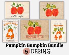 pumpkin patch bundle with 5 designs