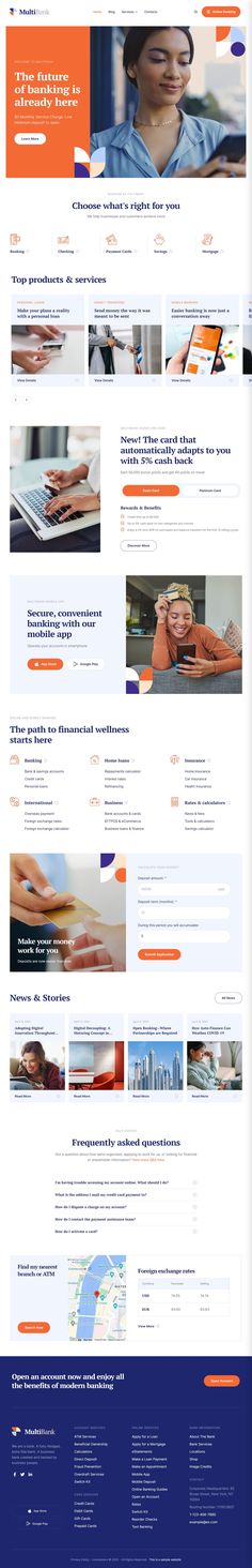 Banking Website Design Inspiration Bank Website Design, Logistics Design, Great Fonts, Website Development Services, Mobile Responsive, Wordpress Website Design