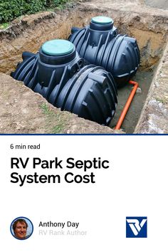 an image of a cover for the rv park sepic system cost book by anthony day