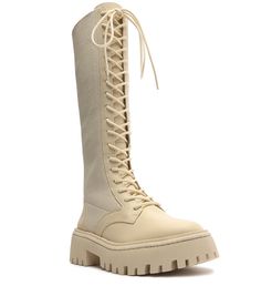 Lup Boot – Arezzo Combat Boots For Women, Knee High Combat Boots, Low Heel Boots, Combat Boot, White Boots, Boots For Women, Lug Sole, Low Heels, No More