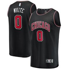 Coby White Chicago Bulls Fanatics Branded Fast Break Replica Black Statement Edition 3D Jersey Coby White, Rose Adidas, Zach Lavine, School Uniform Fashion, Nba Store, Nba Chicago Bulls