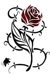 a rose tattoo design on the back of a woman's arm