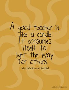 a good teacher is like a candle it consumes itself to light the way for others