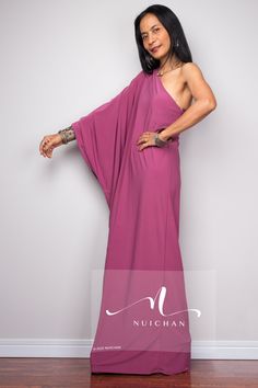 "One shoulder dress, Long pink dress, Off shoulder evening dress, dusty pink cocktail dress, pink party dress PRODUCT SIZE : Free Size * Chest : 40\" will stretch to 44\" * Waist : 40\" will stretch to 44\" * Hips : 40\" will stretch to 44\" * Sleeve length : 23\" * Length : 57\" - 58\" from shoulder to hem (measured when laying flat) MATERIAL : * ITY (polyester jersey) > soft and comfortable to wear, not as slippery as spandex. NOTE : * Model chest : 32\", waist : 24\" hips : 35\" * Combined Pink Sleeveless Asymmetrical Formal Dress, Pink Sleeveless One-shoulder Cocktail Dress, Pink Asymmetrical Dress For Evening With Asymmetrical Neckline, Pink Asymmetrical Dress For Evening, Pink Asymmetrical Dress With Asymmetrical Neckline For Evening, Chic Pink One Shoulder Dress For Wedding, Elegant Asymmetrical Pink Evening Dress, Elegant Pink Asymmetrical Evening Dress, Pink Draped One Shoulder Summer Dress