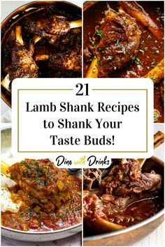 Collage of 4 lamb shank recipes. Lamb Shank Recipes, Best Lamb Shank Recipe, Shank Recipes, Lamb Shanks Recipe, Lamb Shanks Slow Cooker, Pulled Lamb, Smoked Lamb, Lamb Shank Recipe, Tea Etiquette