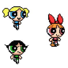 the powerpuff girls pixel art