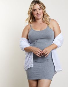 Plus Size Cami Bodycon Dress – 2020AVE Nightclub Outfit, Cami Bodycon Dress, Mid Size Fashion, Chubby Fashion, Night Club Outfits, Sparkly Heels, Basic Dress, Curvy Girl Fashion, Full Figured